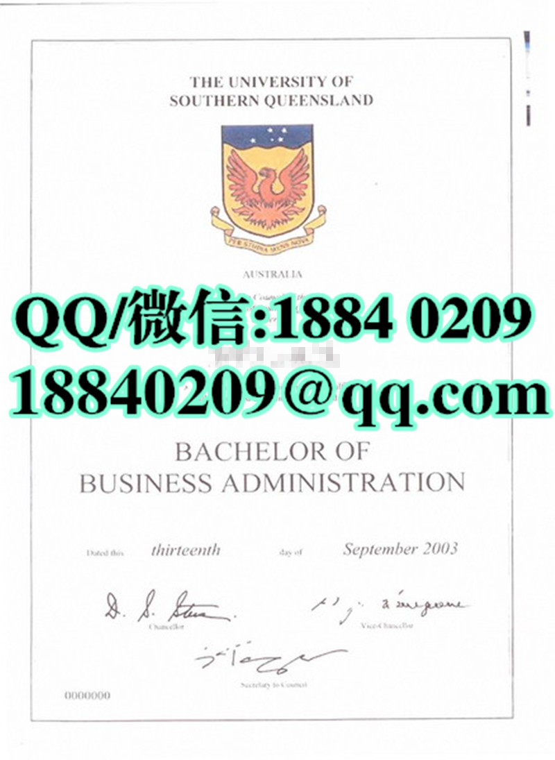 南昆士兰大学奥克兰UUNZ校区毕业证  The University Southern Queensland   USQ ​degree样本  ​