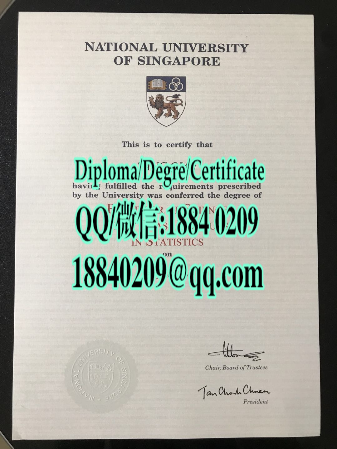 新版新加坡国立大学文凭毕业证，National University of Singapore diploma degree