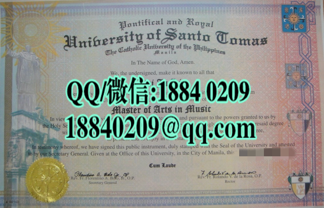 菲律宾圣托马斯大学研究生毕业证，University of Santo Tomas diploma certificate