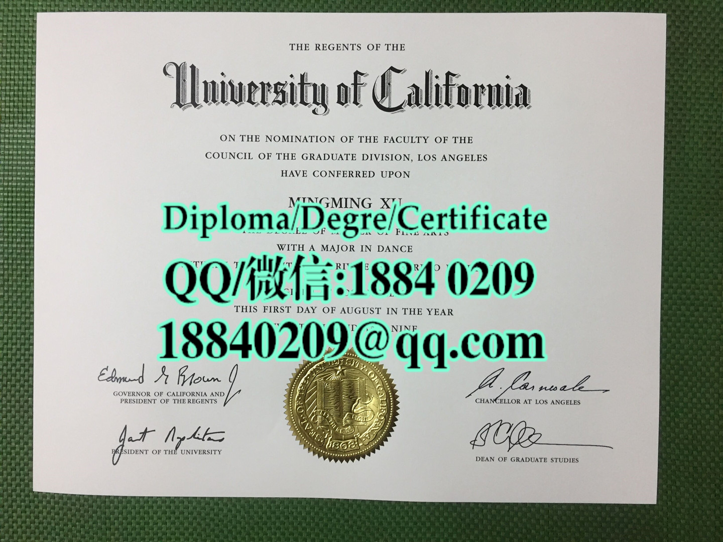 美国加利福尼亚大学洛杉矶分校毕业证，University of California, Los Angeles diploma certificate