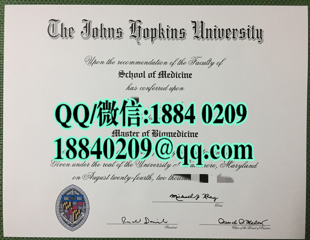 美国约翰斯·霍普金斯大学毕业证，johns hopkins university diploma