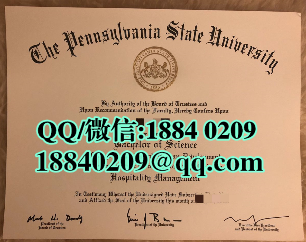 美国宾夕法尼亚州立大学毕业证书模板，pennsylvania state university diploma