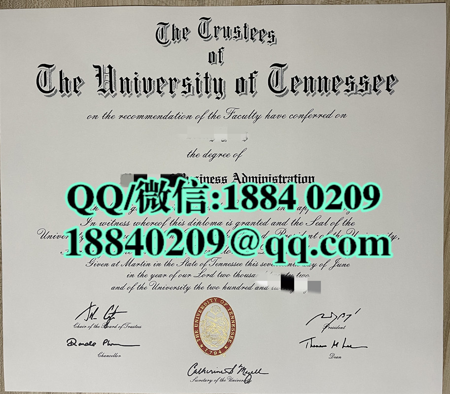 美国田纳西大学University of Tennessee毕业证样本，University of Tennessee diploma