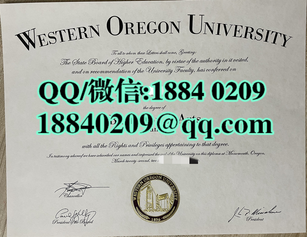 美国西俄勒冈大学western oregon university毕业证，美国西俄勒冈大学成绩单样本