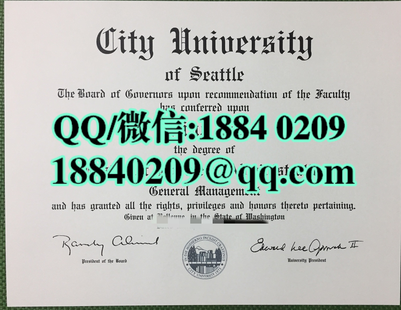 美国西雅图城市大学City University of Seattle毕业证，美国西雅图城市大学学位证成绩单