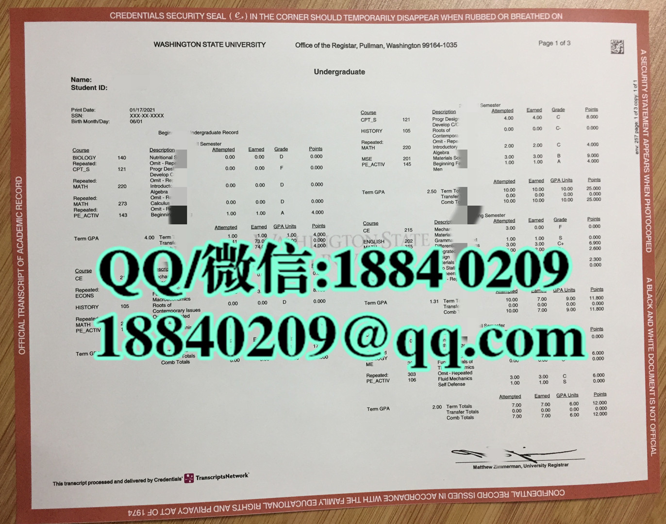 制作美国华盛顿州立大学成绩单，定制美国大学成绩单