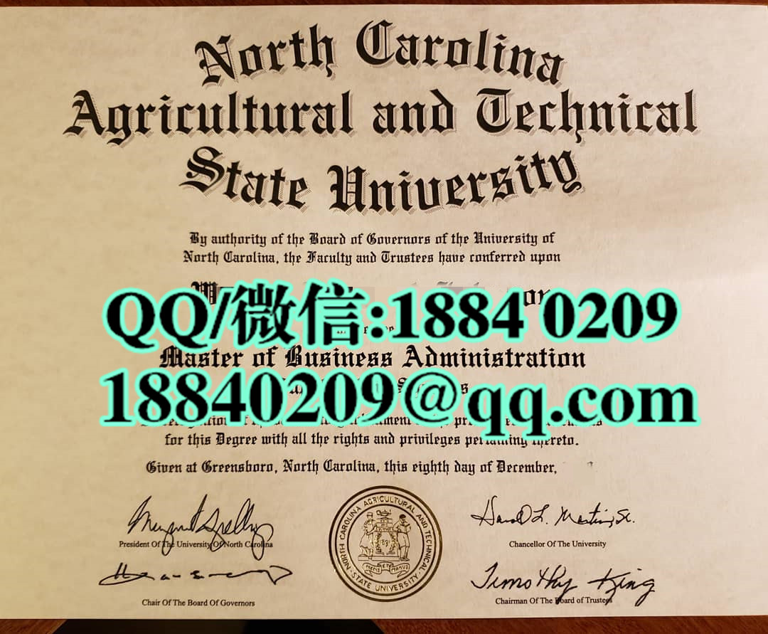 美国北卡罗莱纳农工州立大学毕业证，North Carolina Agricultural and Technical State University dipl