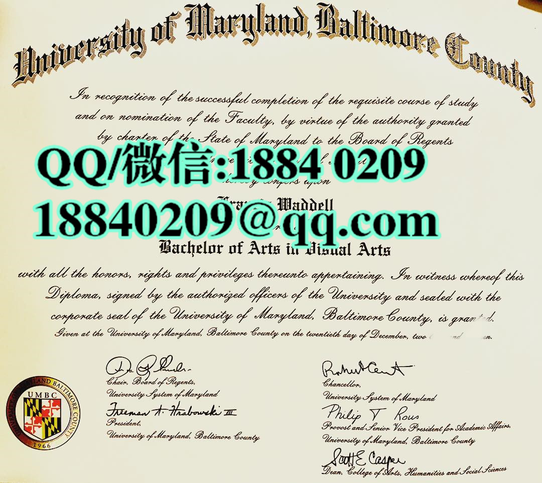 美国马里兰大学巴尔的摩分校毕业证，University of Maryland, Baltimore diploma