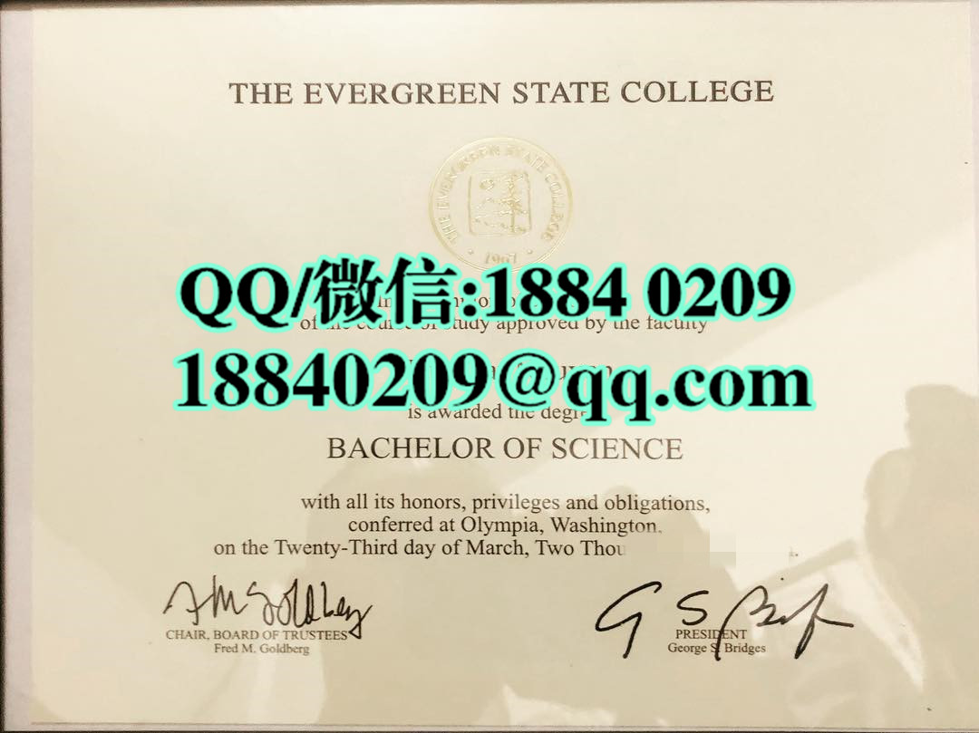 美国长青州立大学毕业证范例，the evergreen state college diploma