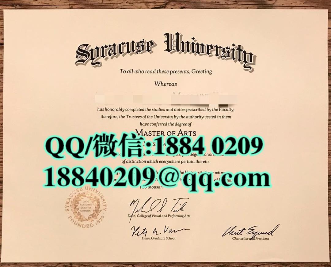 美国雪城大学Syracuse University毕业证样本，Syracuse University diploma