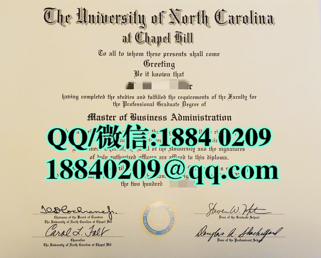 美国北卡罗来纳大学教堂山分校毕业证，University of North Carolina at Chapel Hill diploma