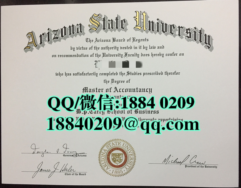 定制美国亚利桑那州立大学毕业证，Arizona State University diploma