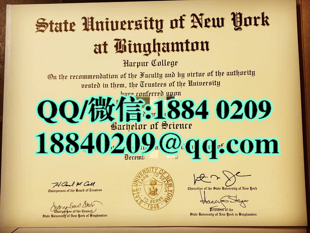 纽约州立大学宾汉姆顿分校毕业证样本，state university of new York diploma