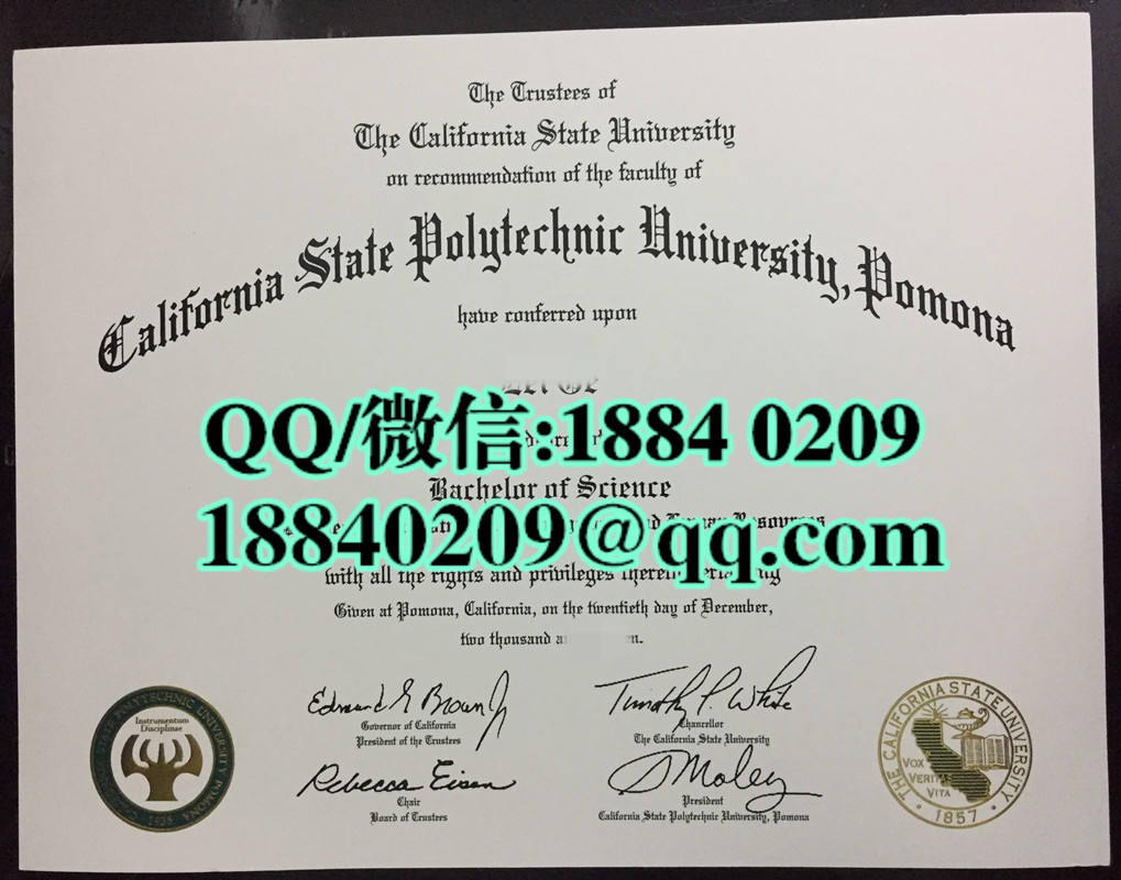 美国加州州立理工大学波莫纳分校毕业证烫金钢印，Cal Poly Pomona diploma