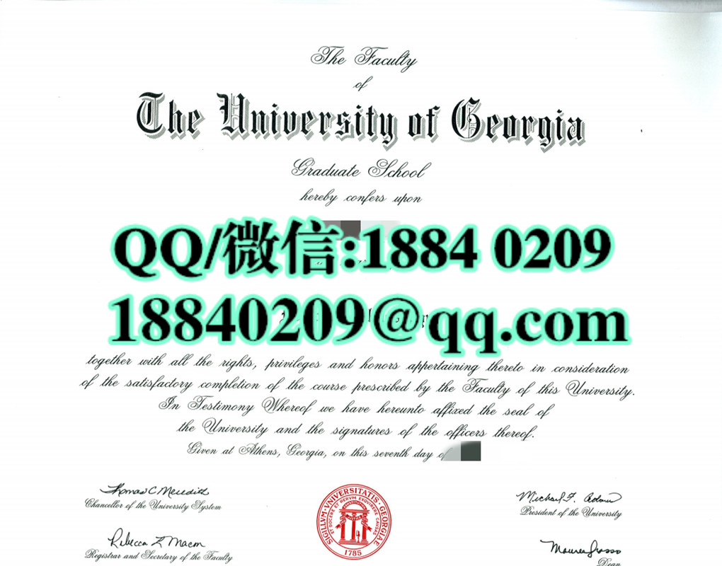 美国佐治亚大学University of Georgia毕业证真实扫描件，美国佐治亚大学毕业证图片