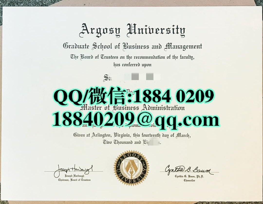 美国阿尔格西大学毕业证样式，Argosy University diploma