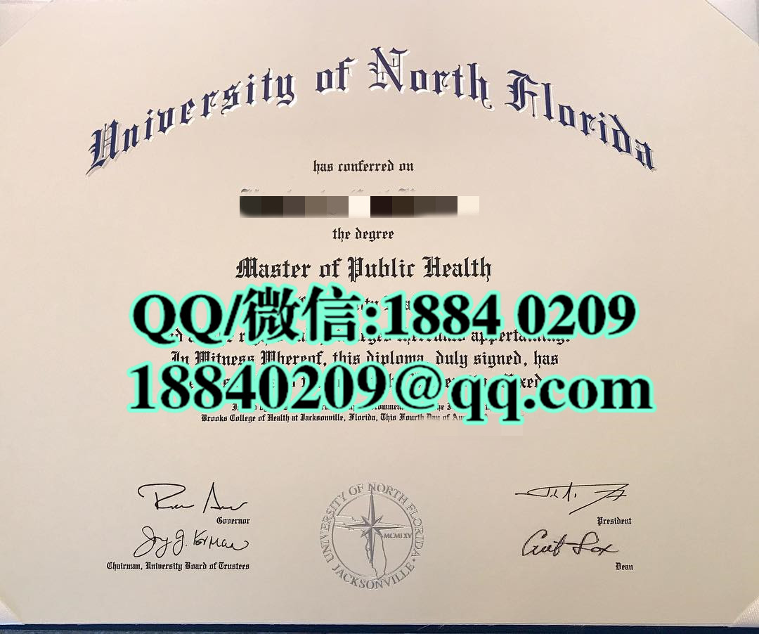 美国北佛罗里达大学毕业证样本，University of North Florida diploma