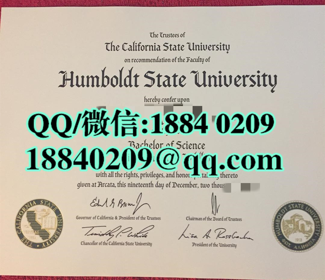 Humboldt State University diploma，美国洪堡州立大学毕业证样本