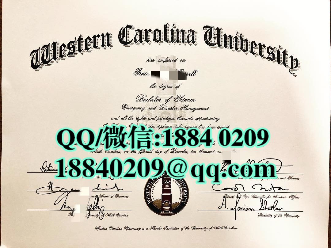 美国西卡罗莱纳大学毕业证样本，western carolina university diploma