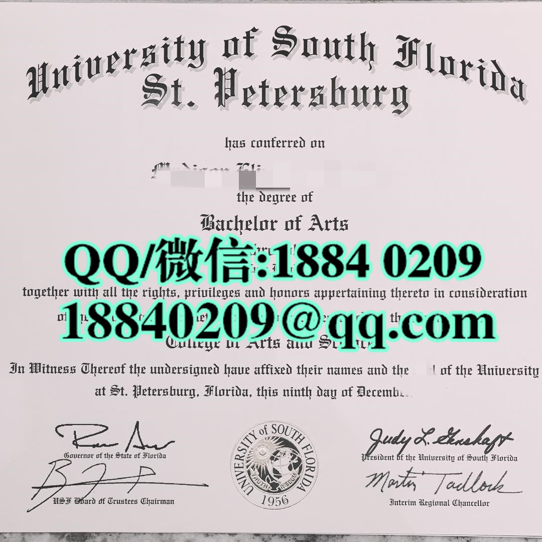 分享：美国南佛罗里达大学毕业证样本，university of south florida diploma