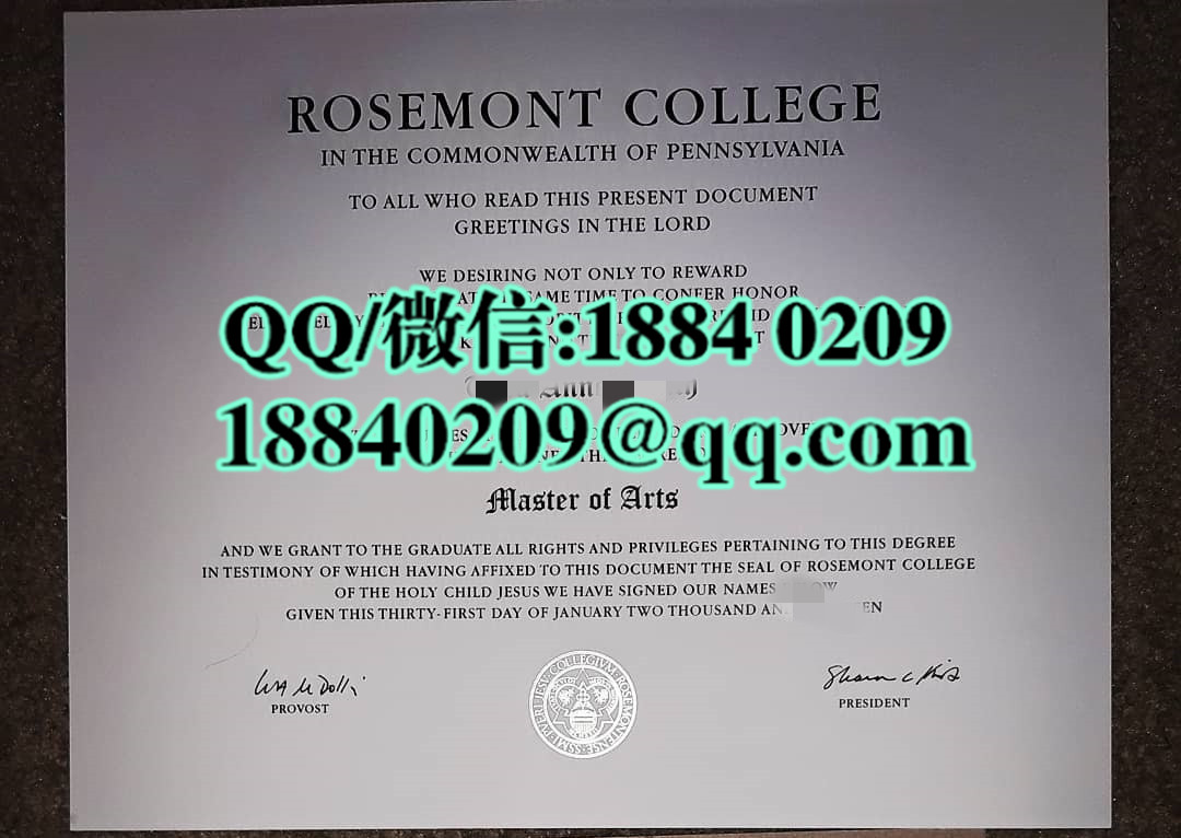 美国罗斯蒙特学院毕业证样本，Rosemont College diploma