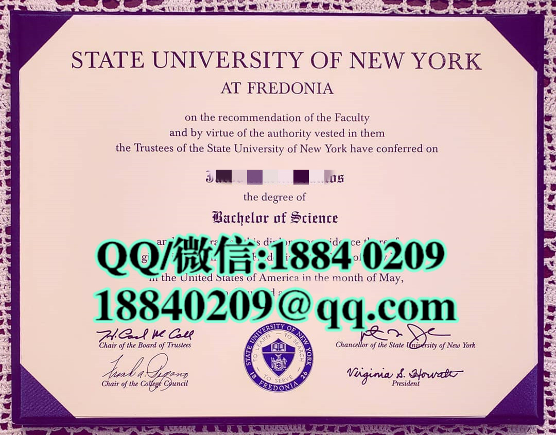 美国纽约州立大学弗雷多尼尔分校毕业证，State University of New York at Fredonia diploma