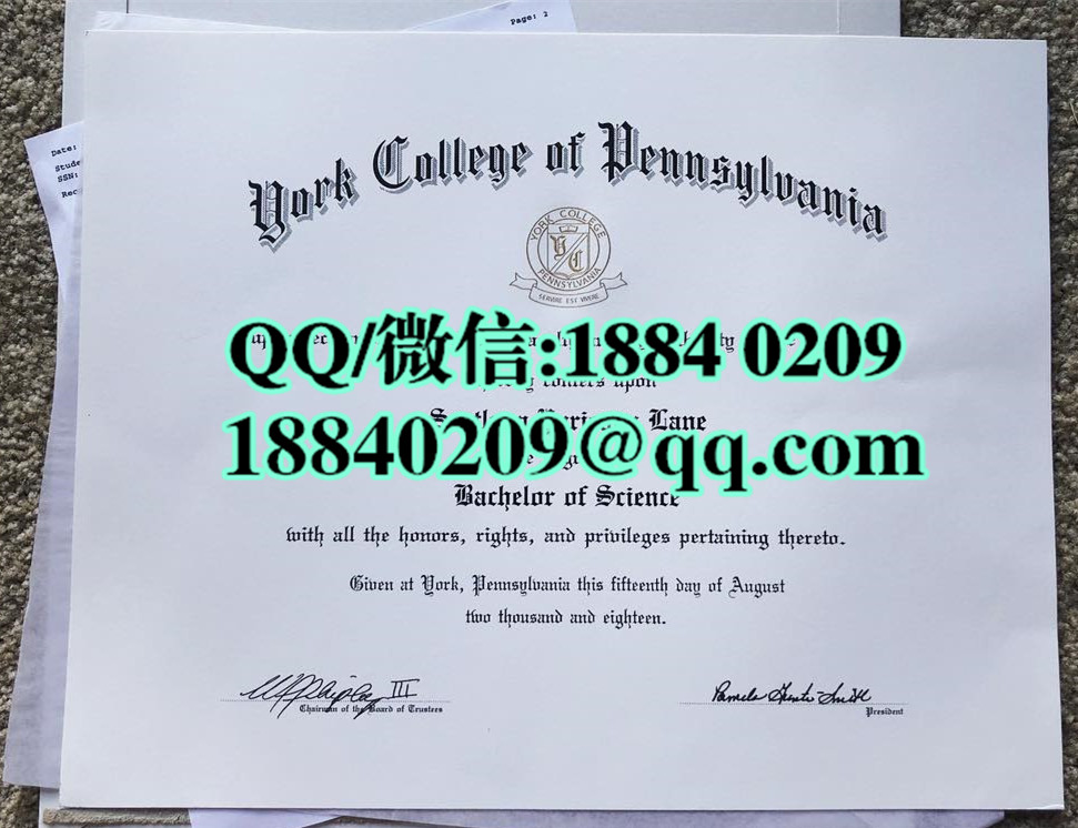 美国宾州约克学院毕业证样本，york college of pennsylvania diploma