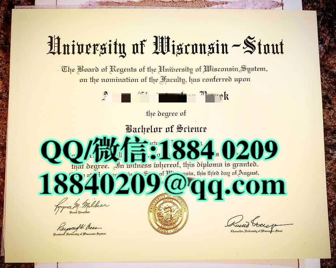 美国威斯康星大学斯托特分校毕业证样本，University of Wisconsin, Stout diploma