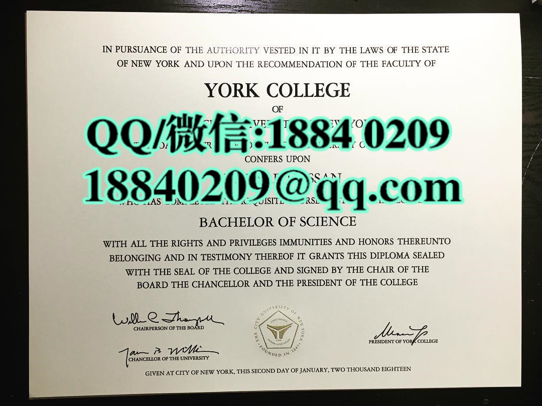 制作美国约克学院York College毕业证，美国约克学院York College文凭成绩单样本