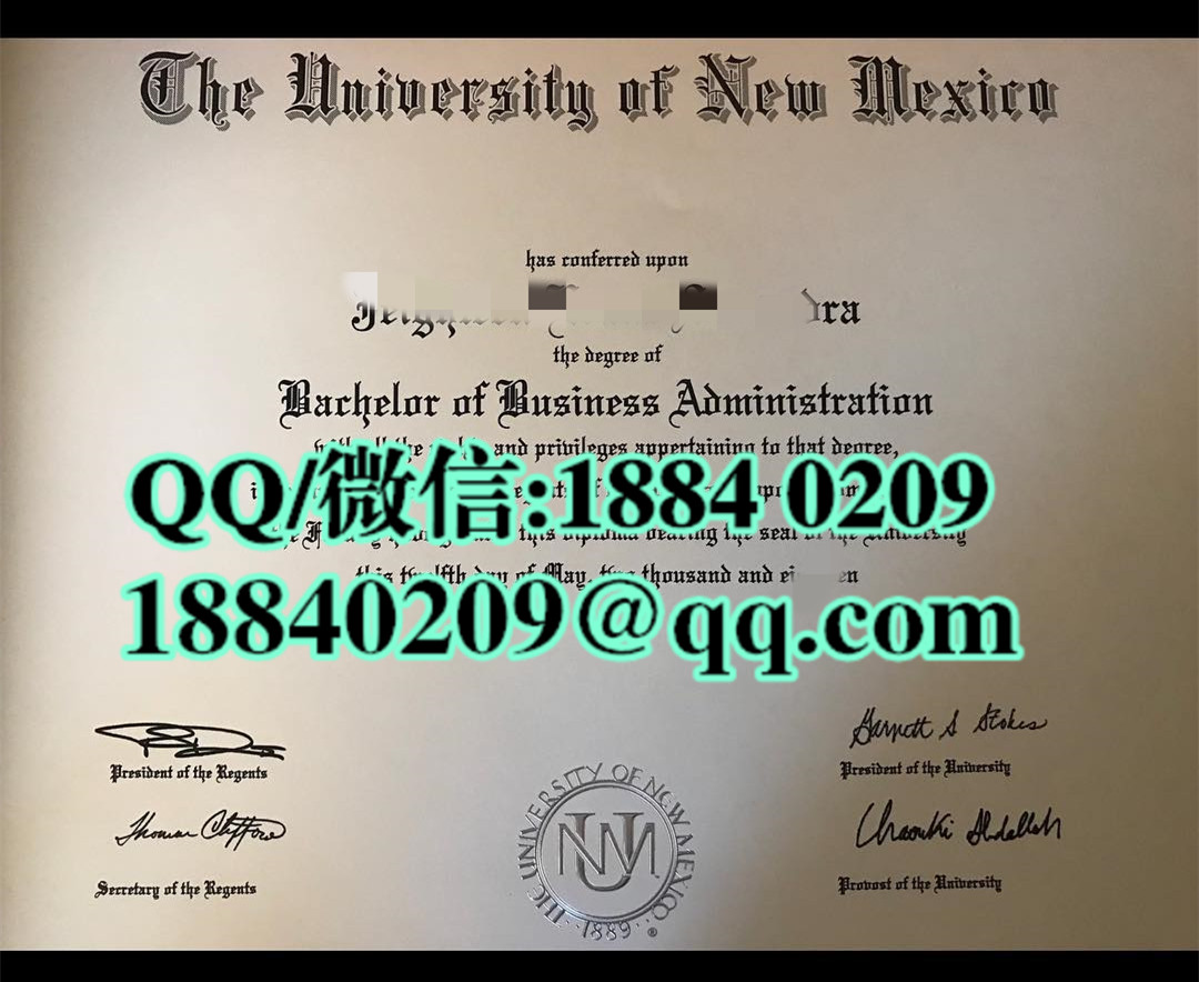 美国新墨西哥大学The University of New Mexico毕业证样本，美国大学毕业证样本