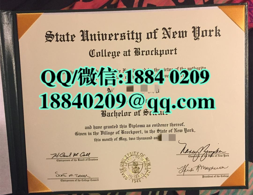 美国纽约州立大学布鲁克波特学院毕业证成绩单，State University of New York at Brockport diploma