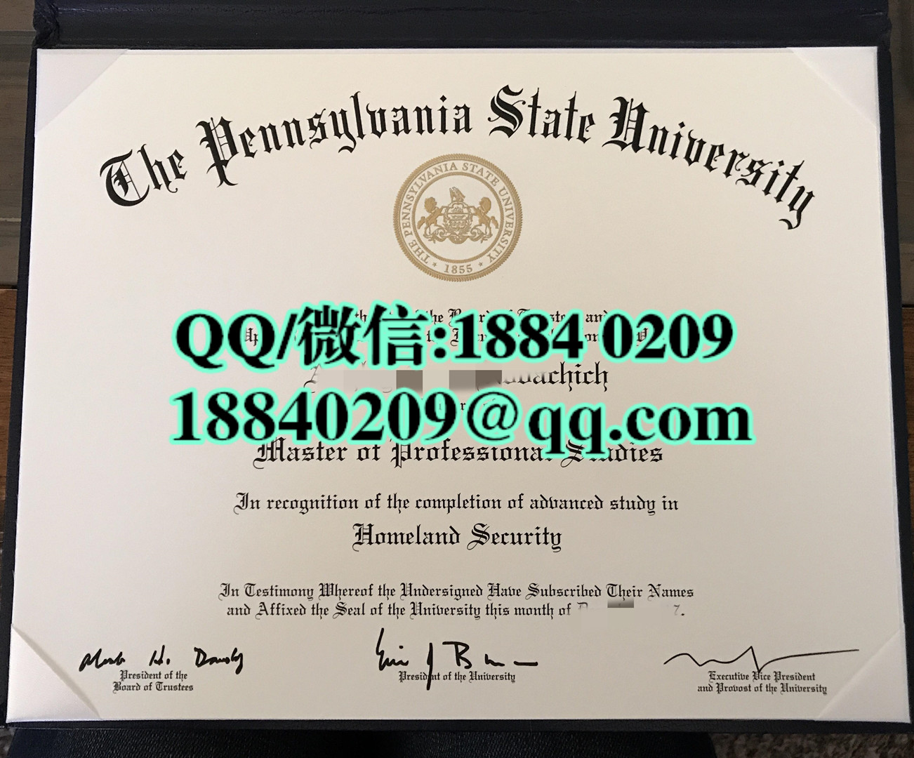 定制美国宾夕法尼亚州立大学毕业证，The Pennsylvania State University diploma