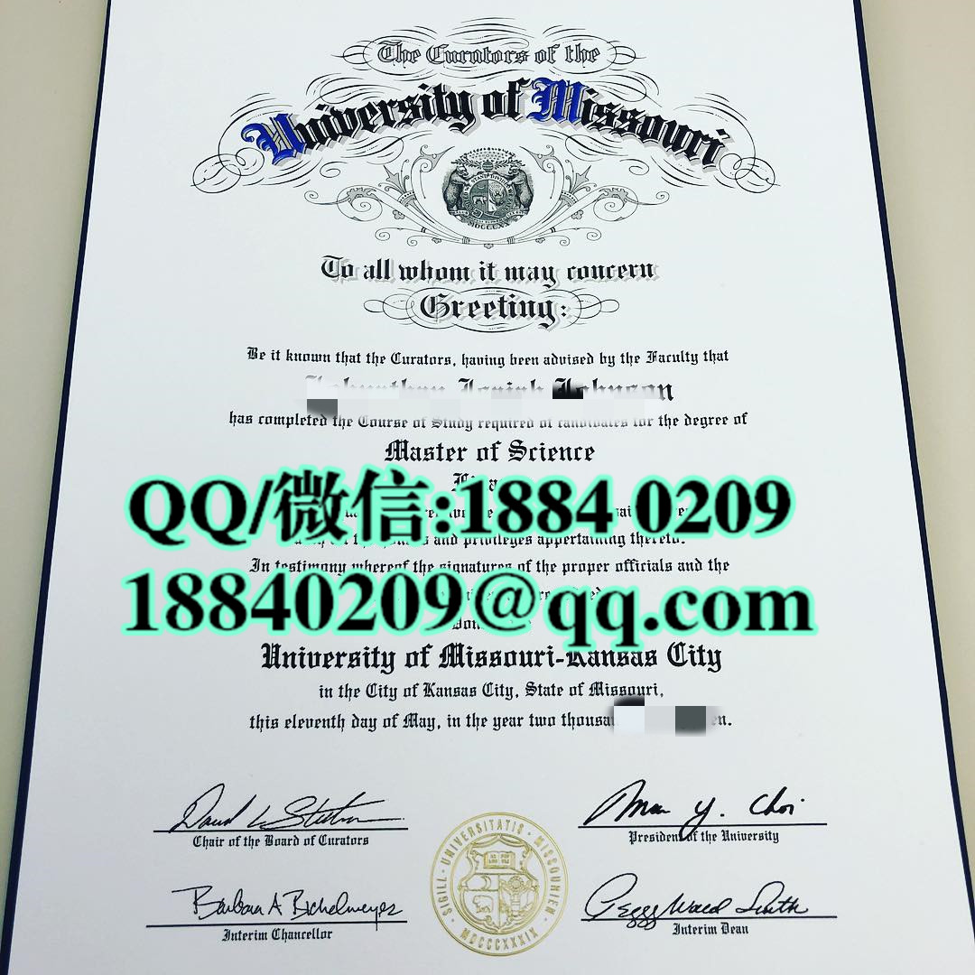 美国密苏里大学堪萨斯校区毕业证图片，University of Missouri— Kansas City diploma