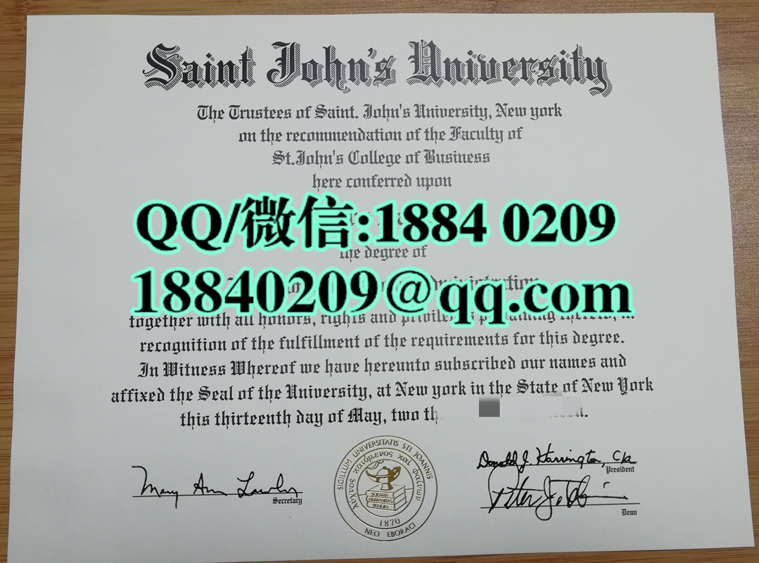 美国圣约翰大学St. John's University毕业证，St. John's University diploma