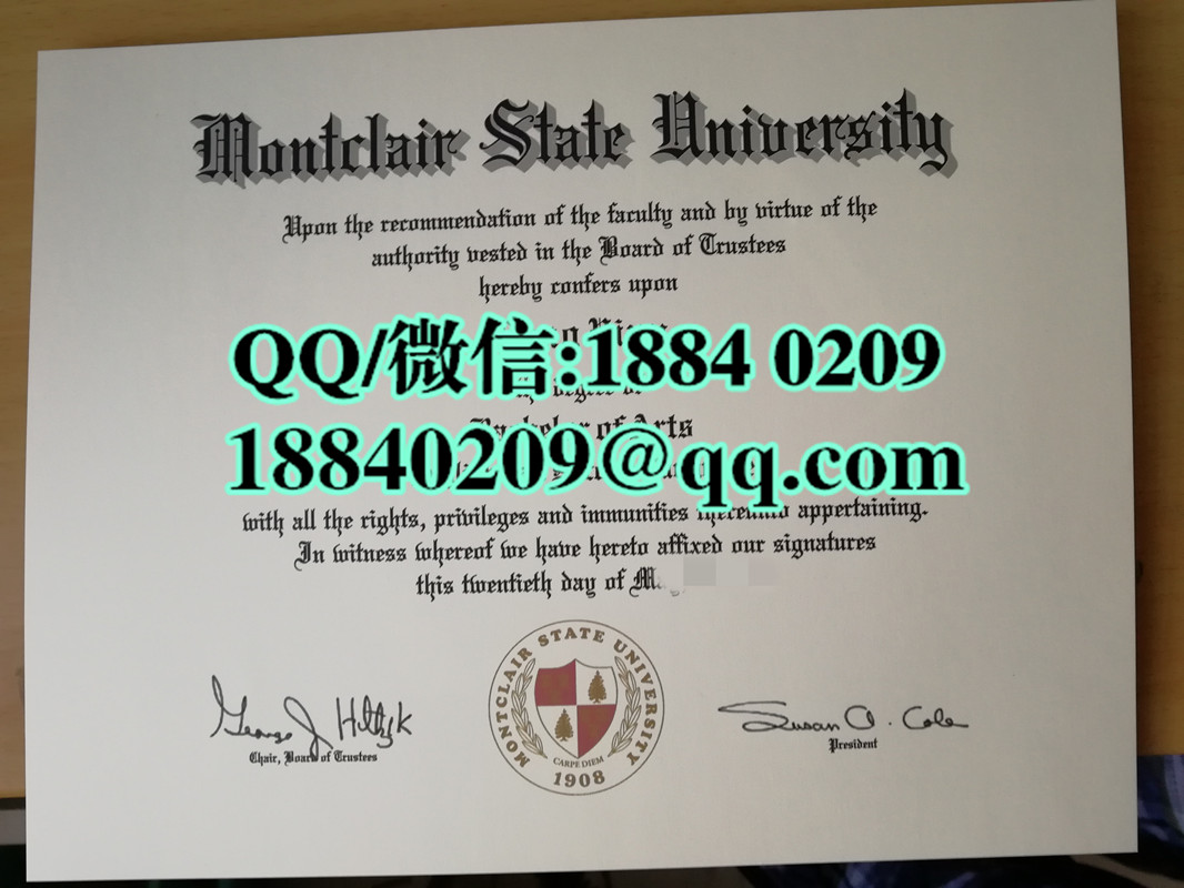 美国蒙特克莱尔州立大学毕业证，montclair state university diploma