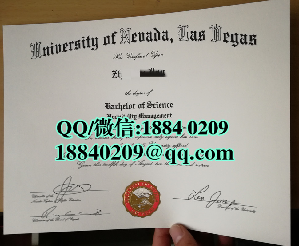 美国内华达大学拉斯维加斯分校毕业证，Univeristy of Nevada Las Vegas diploma