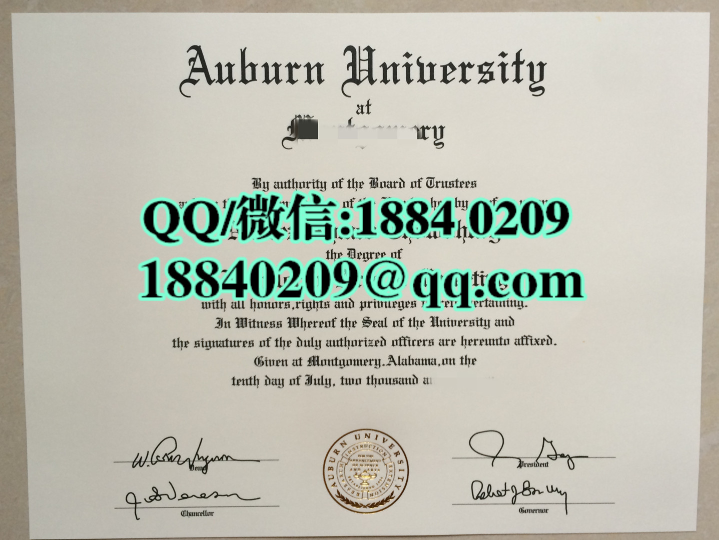 美国奥本大学毕业证，Auburn University diploma