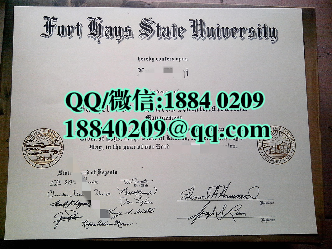 美国福特海斯州立大学毕业证，Fort Hays State University diploma