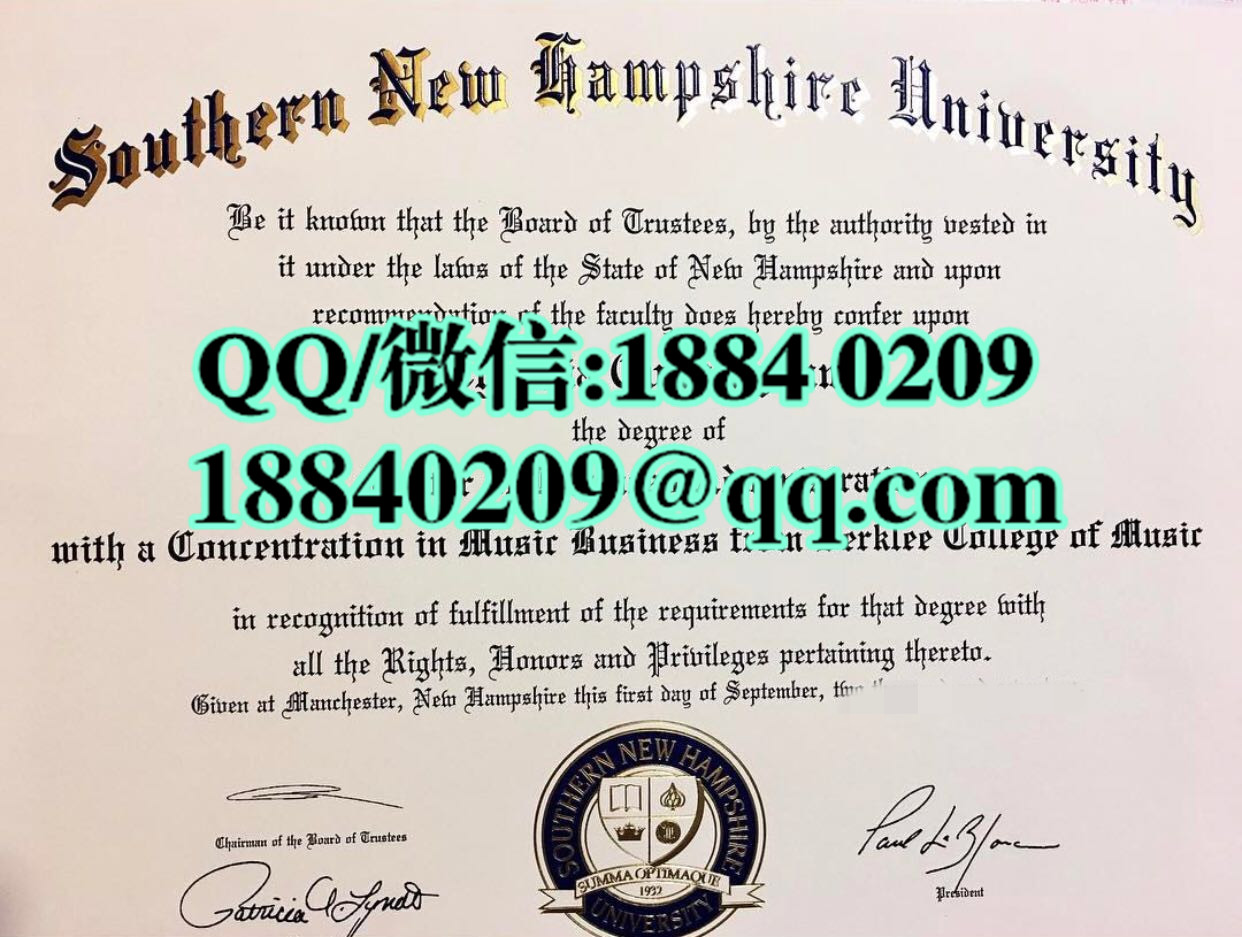 美国新罕布什尔南方大学毕业证样本，New Hampshire College diploma