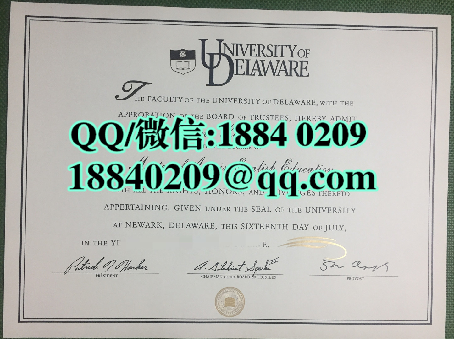 美国特拉华大学delaware university毕业证，delaware university diploma