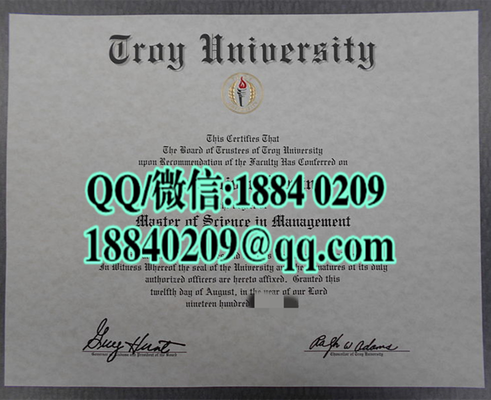 美国特洛伊大学毕业证样本，Troy University diploma