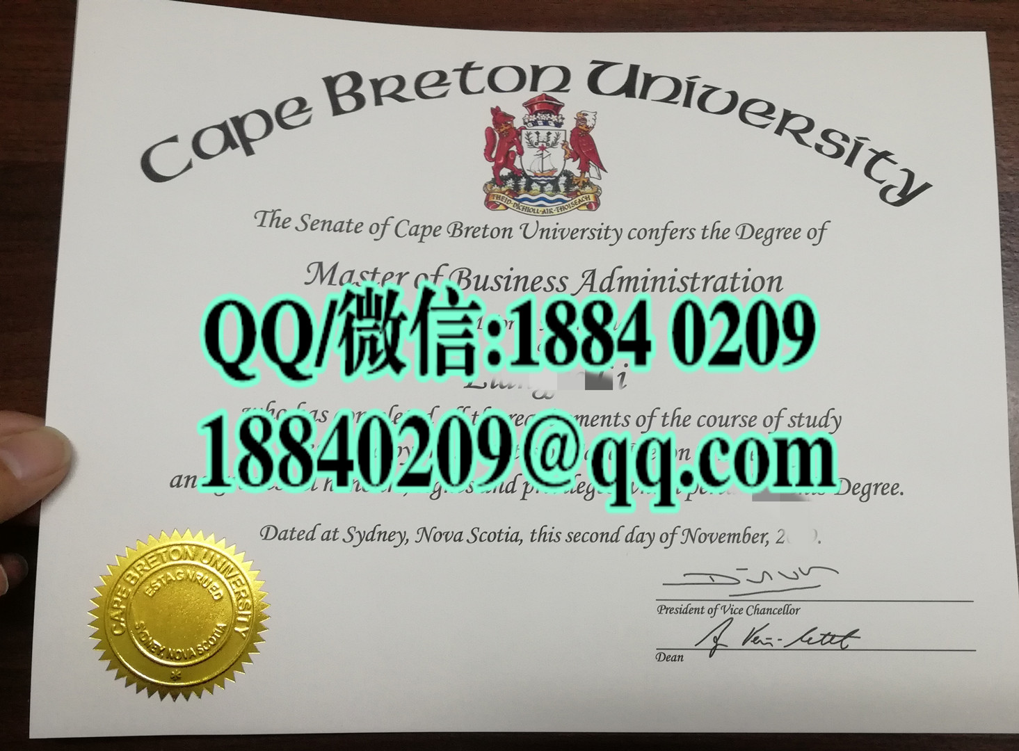 加拿大卡普顿大学cape breton university毕业证书样本，加拿大卡普顿大学学位证案例