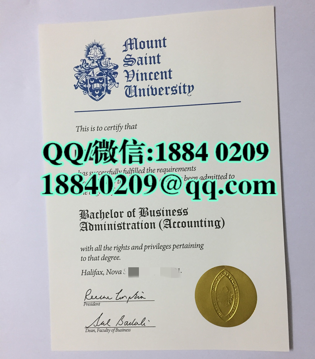 加拿大蒙特圣文森大学毕业证，mount saint vincent university diploma