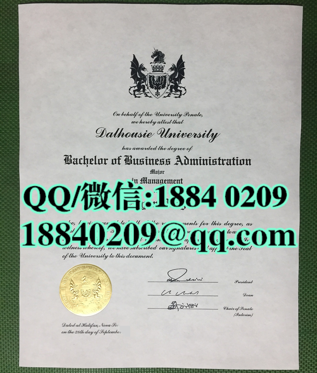 加拿大达尔豪斯大学university of dalhousie毕业证样本，university of dalhousie diploma