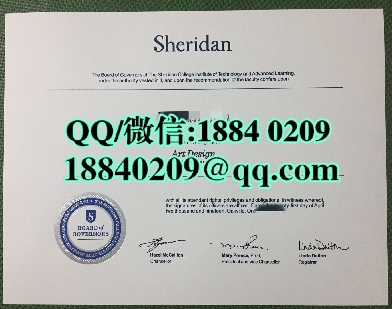 加拿大雪尔顿学院Sheridan College毕业证案例，Sheridan College diploma