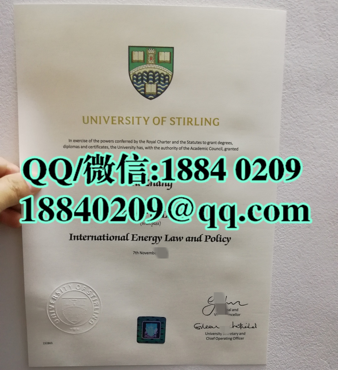 英国斯特灵大学University of  sirtling毕业证，英国斯特灵大学University of  sirtling文凭样本