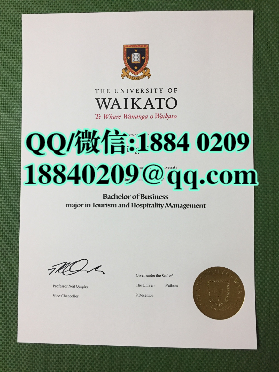 新西兰怀卡托大学The University of Waikato毕业证，The University of Waikato diploma