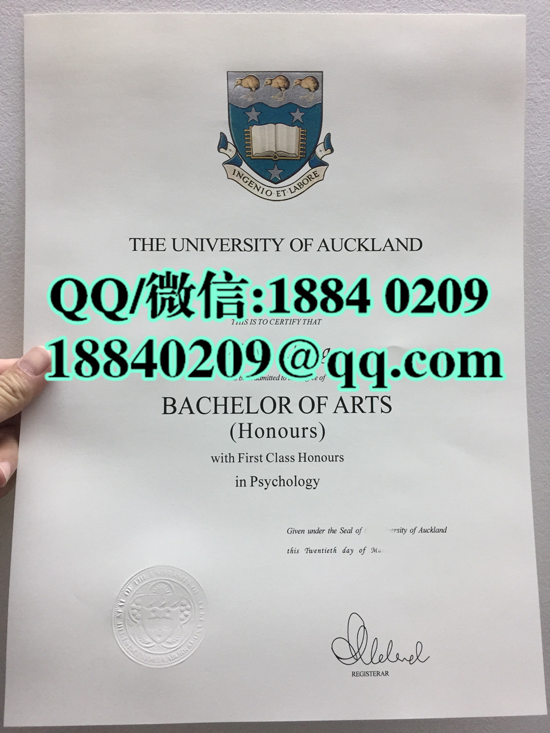 新西兰奥克兰大学文凭样本，University of Auckland diploma，新西兰奥克兰大学毕业证