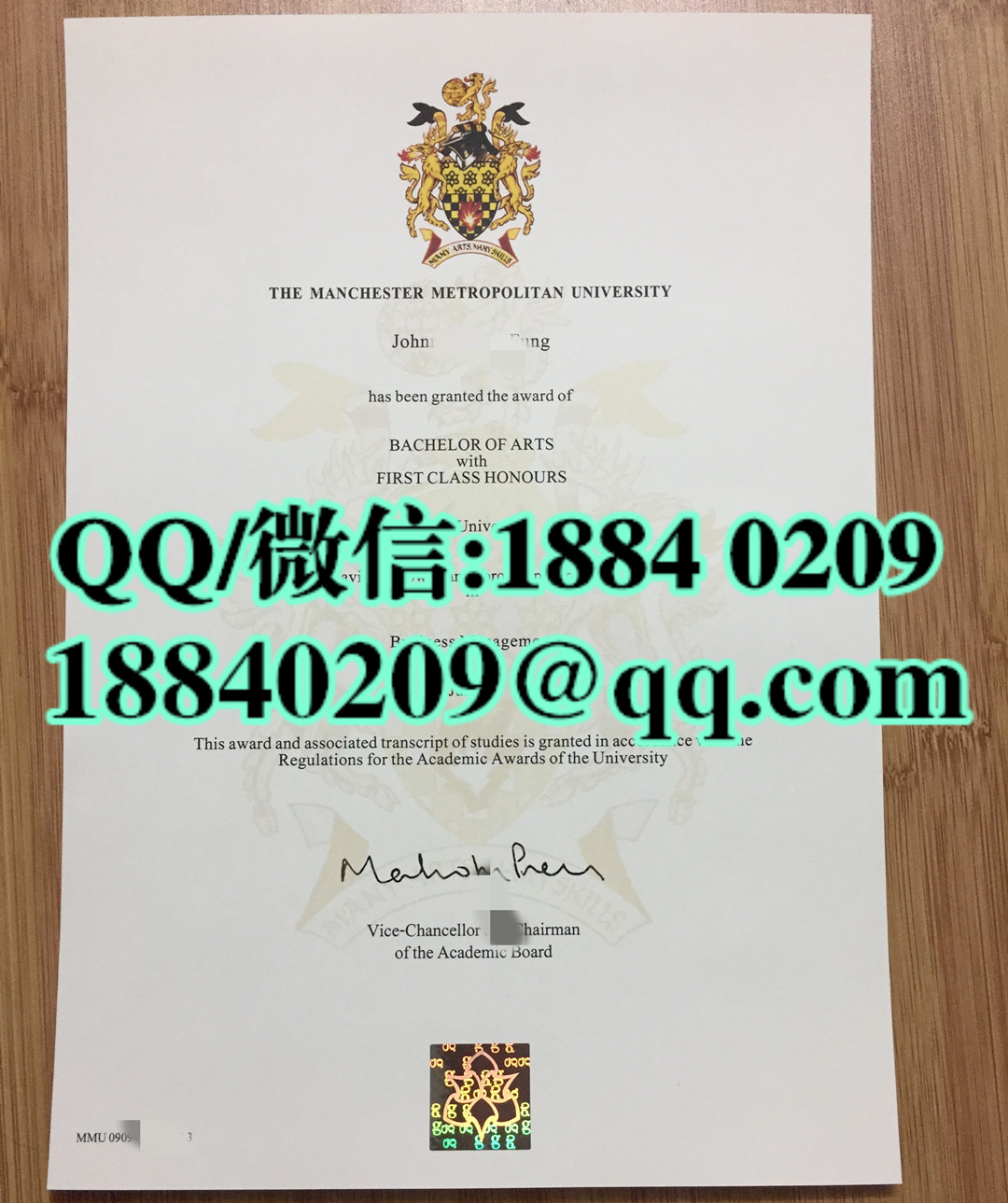 英国曼彻斯特城市大学毕业证，英国曼彻斯特城市大学学位证图片Manchester Metropolitan University diploma