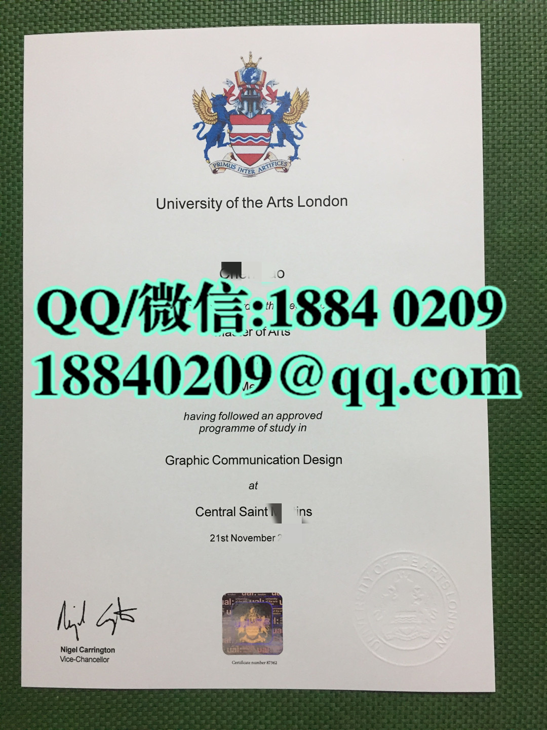 伦敦艺术大学毕业证，University of the Arts London diploma,英国伦敦艺术大学毕业证